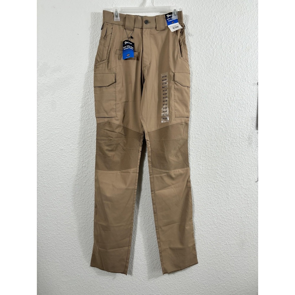 Galls Elite‎ Ops Tactical Pants Mens 28 Tan Ripstop Cargo Unhemmed Stretch TJ295
